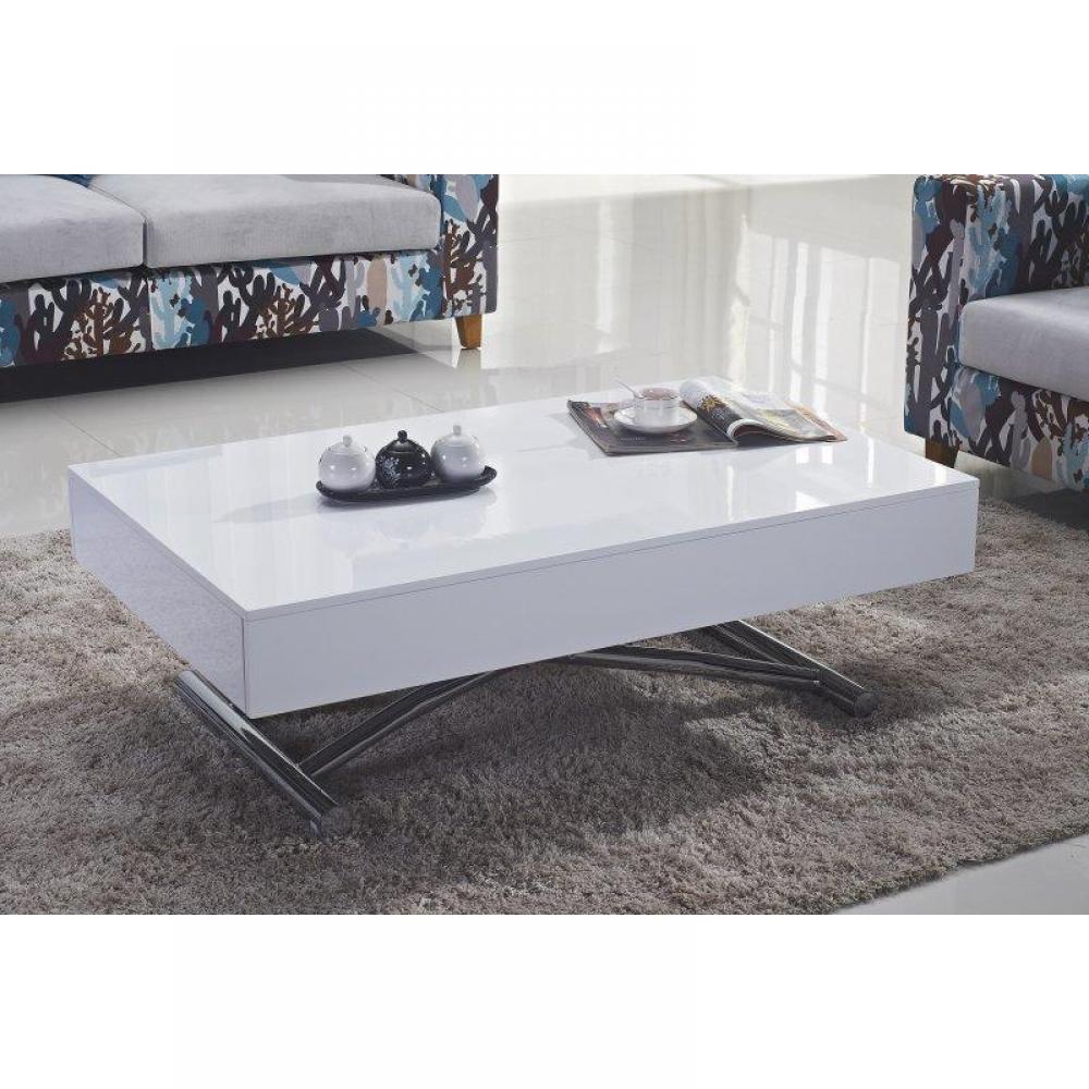 table basse relevable blanc