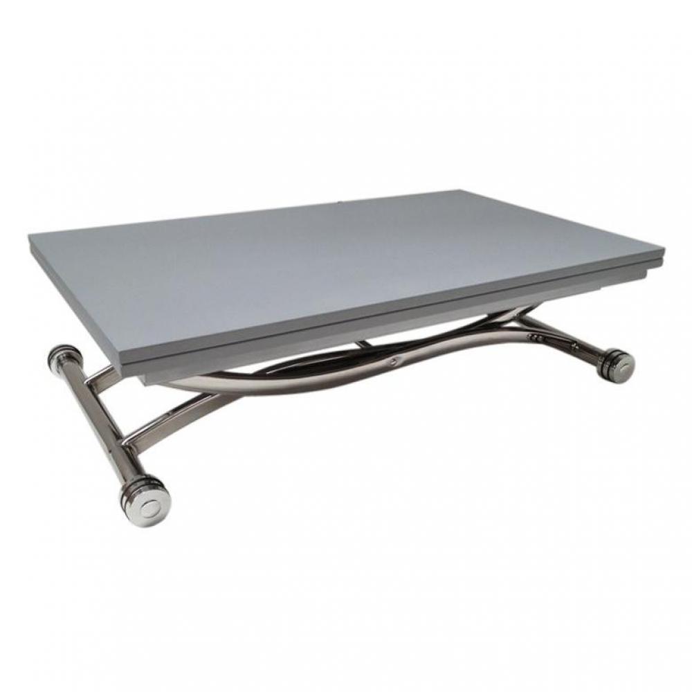 table basse relevable extensible design grise