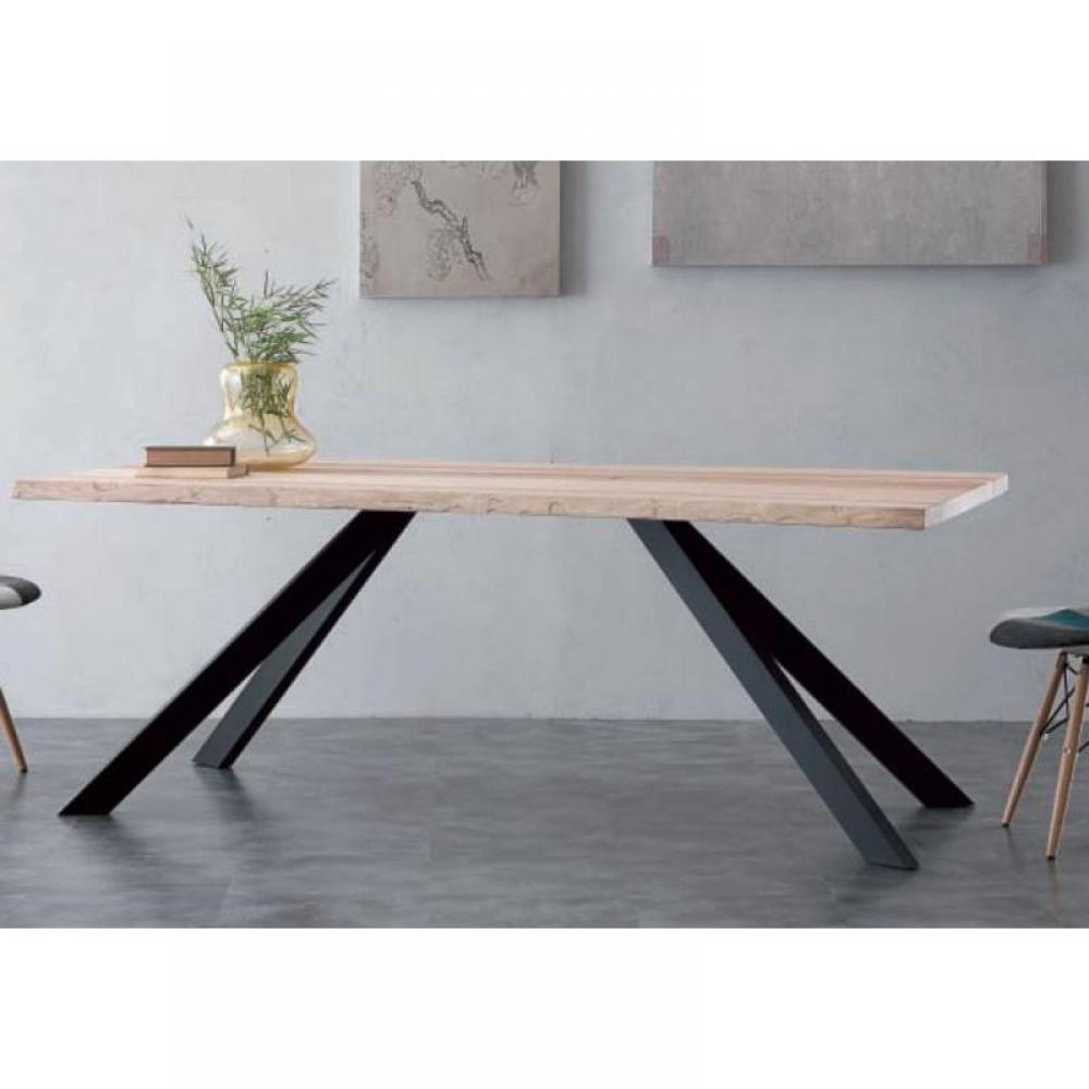 table contemporaine bois et metal