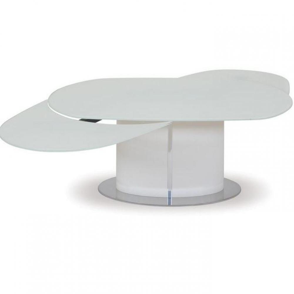 table verre ovale rallonge