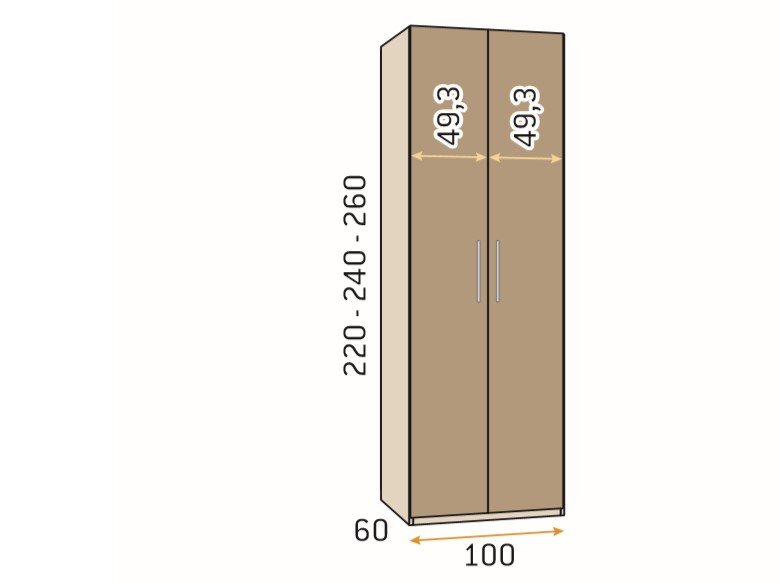 Armoire angle dressing porte coulissante rangement couleur Polar Pizzara Laquée hauteur 220 cm