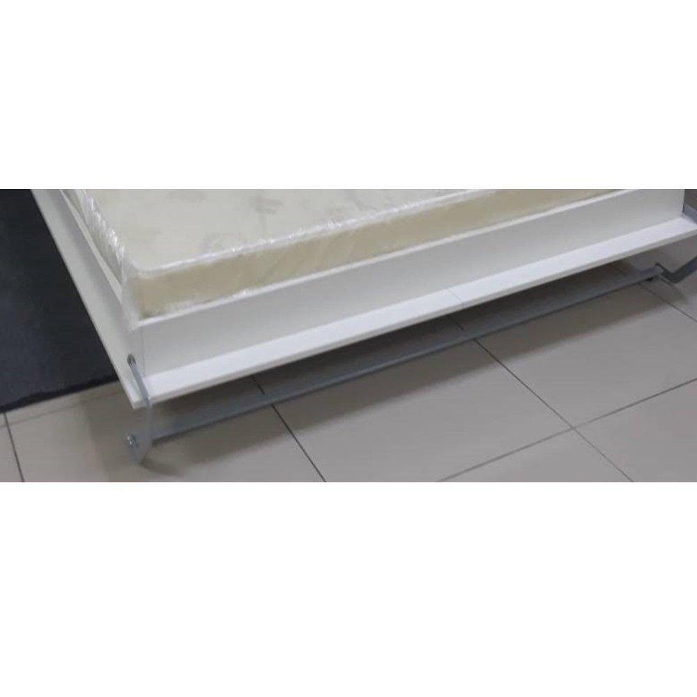 Armoire lit horizontale escamotable STRADA-V2 blanc mat couchage 90*200 cm.