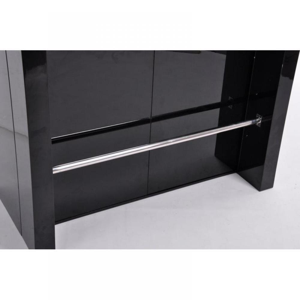 EXTEND-BAR noir, bar-console haute et extensible.