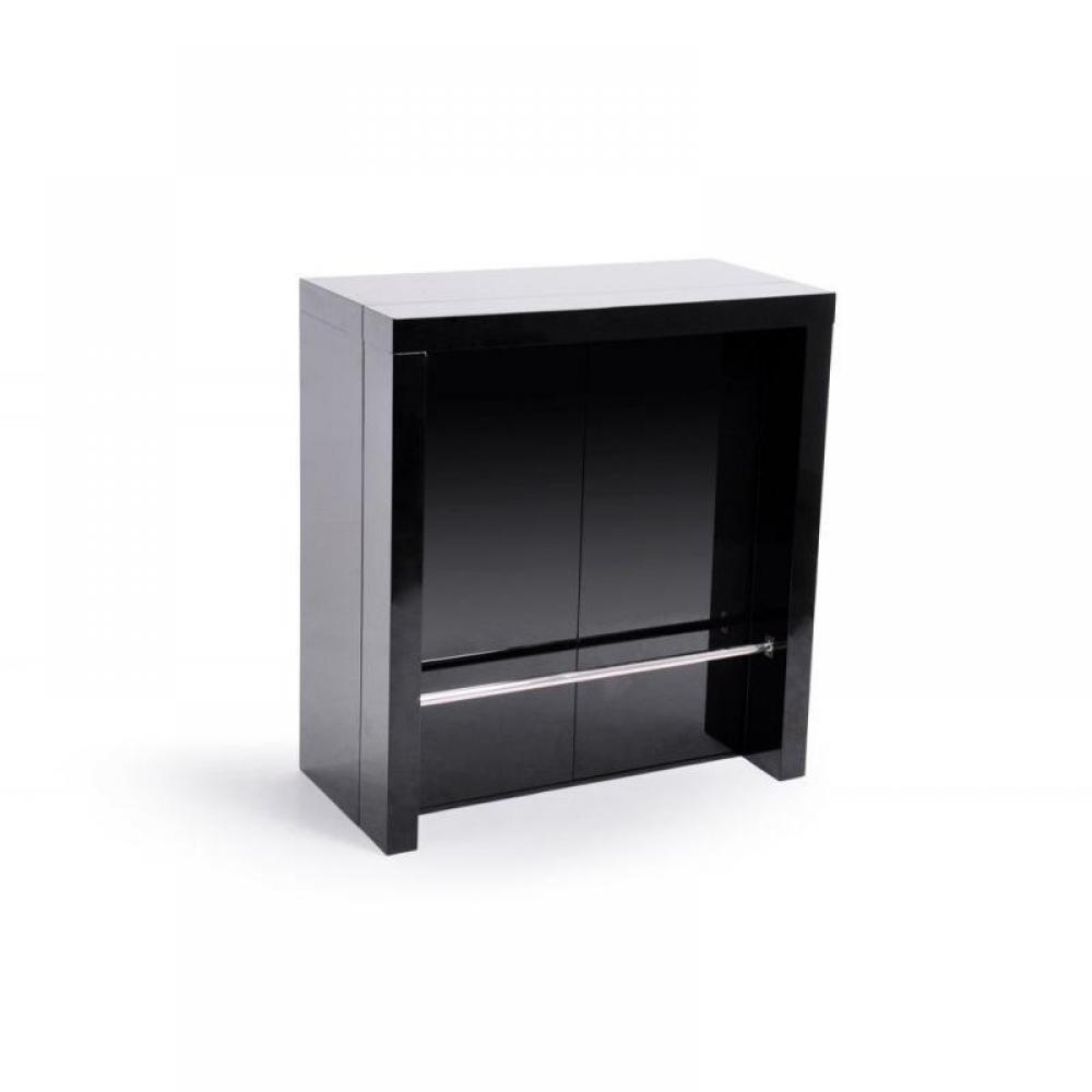 EXTEND-BAR noir, bar-console haute et extensible.