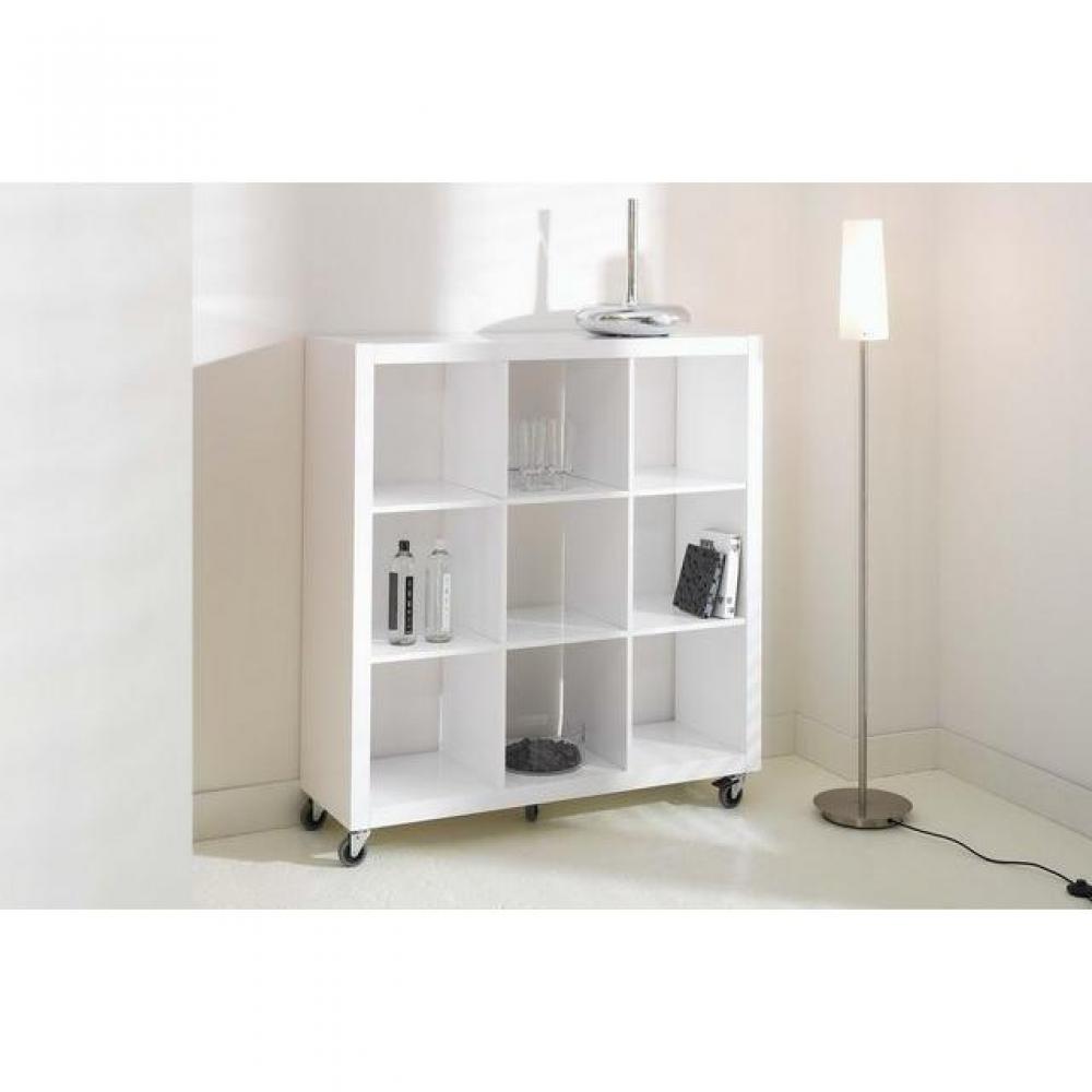Bibliothèque QUADRA laque blanc brillant 
