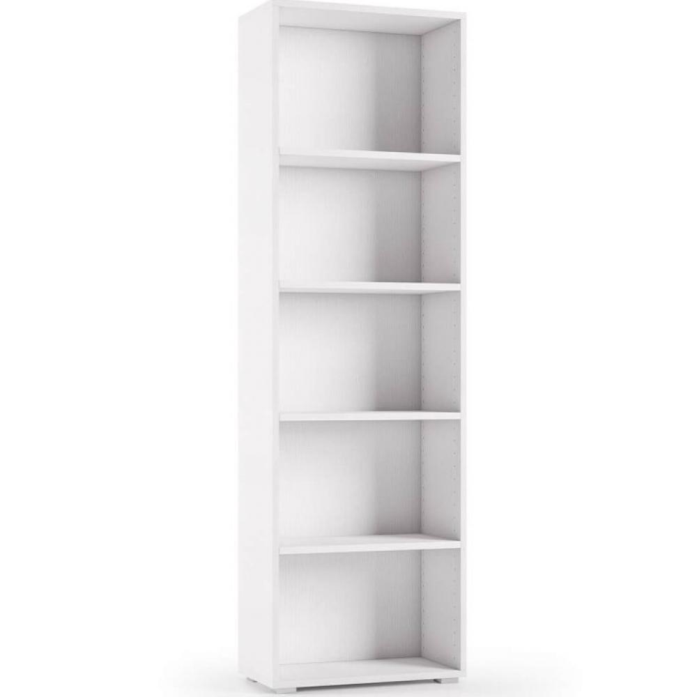 Bibliothèque élégant BEKO blanc 60x195x30 cm 4 étagères réglables 