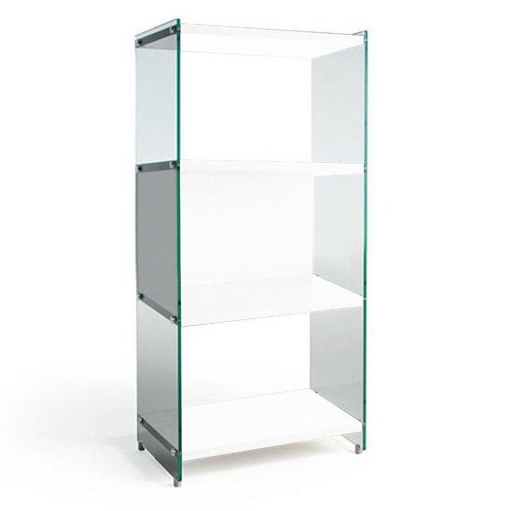 Bibliothèque murale 4 étagères BABYLONE 60 cm blanc