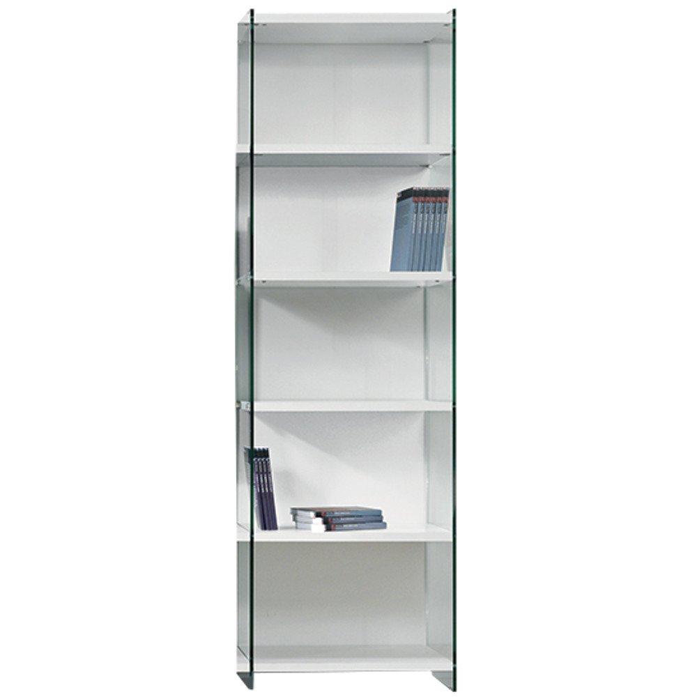 Bibliothèque murale 6 étagères BABYLONE 60 cm blanche mate