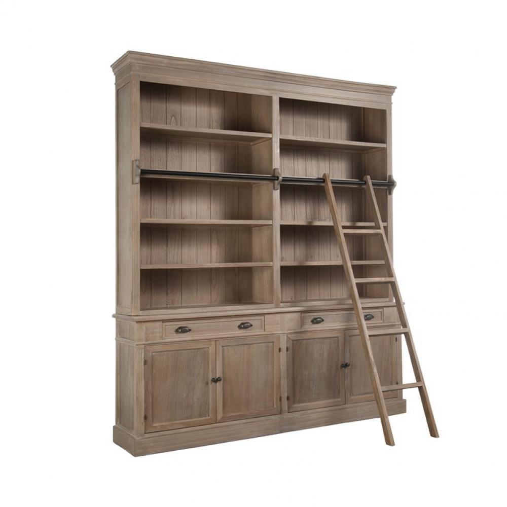 Bibliothèque avec échelle SAKOA Bois naturel