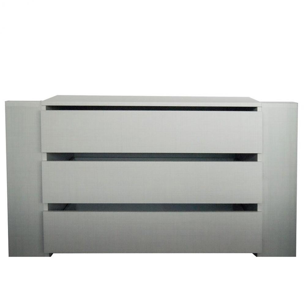 Bloc 3 tiroirs intérieurs largeur 87 cm DECOR GRIS
