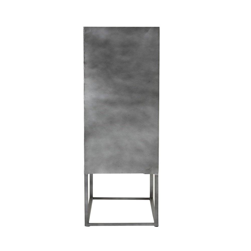 Buffet Bar  TINA  2 portes Marron Bois  / Pieds métal gris