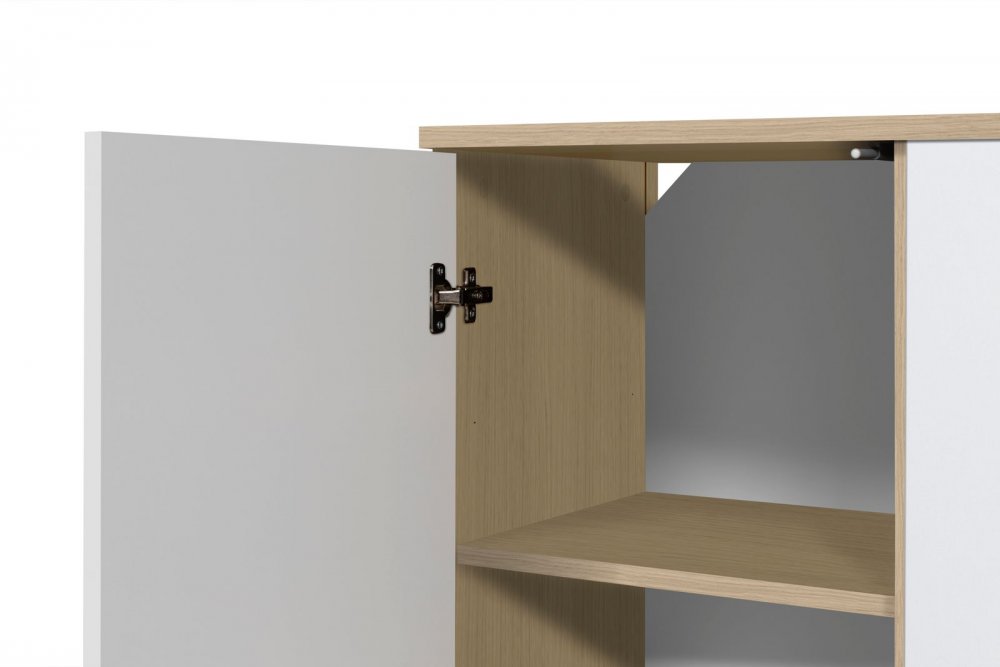 Buffet design ALBI Chêne/blanc