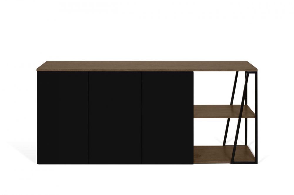 Buffet design ALBI Noyer/Noir