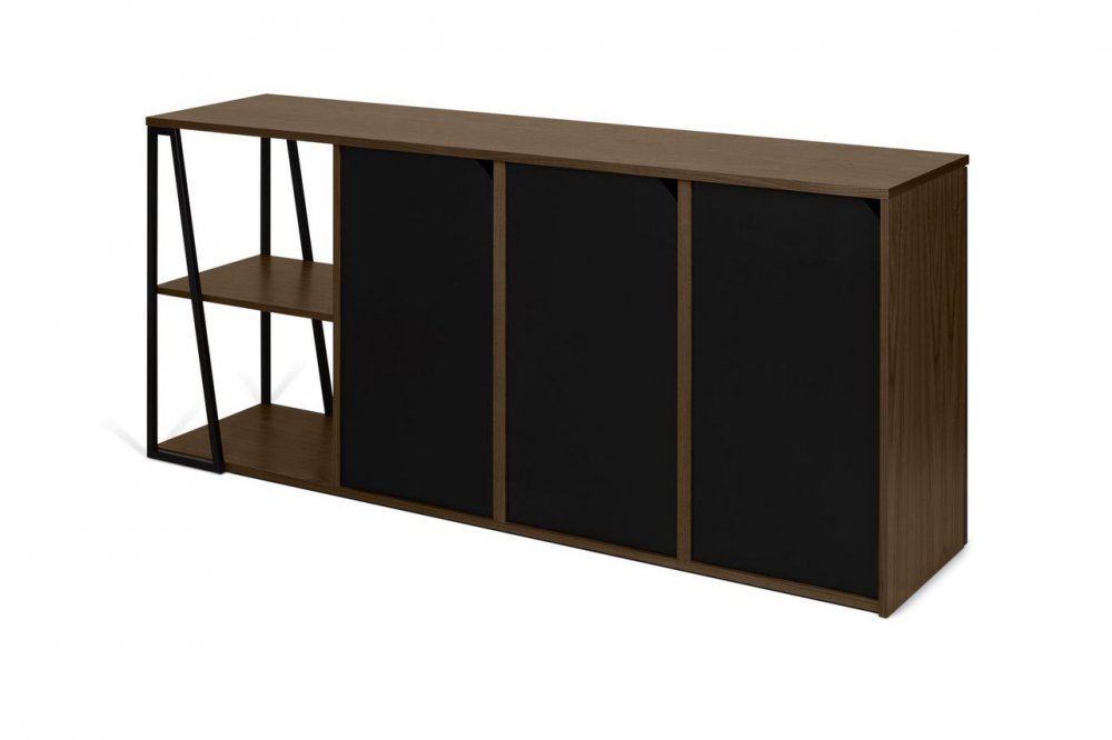 Buffet design ALBI Noyer/Noir