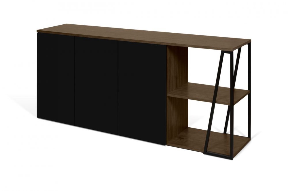Buffet design ALBI Noyer/Noir