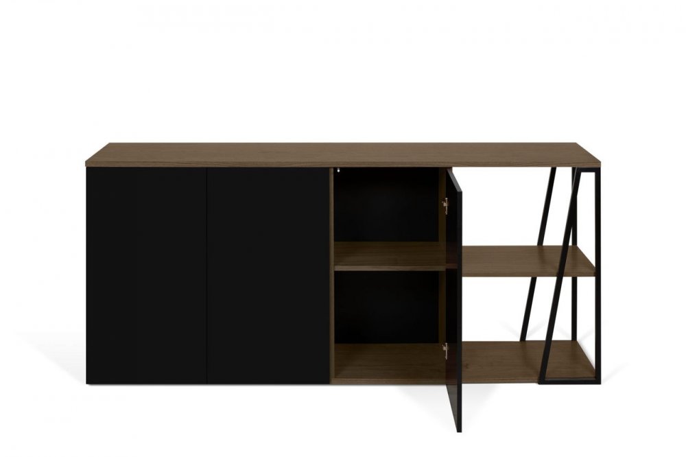 Buffet design ALBI Noyer/Noir