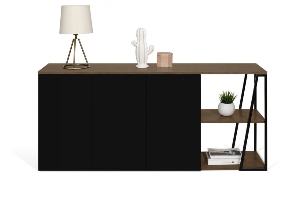 Buffet design ALBI Noyer/Noir