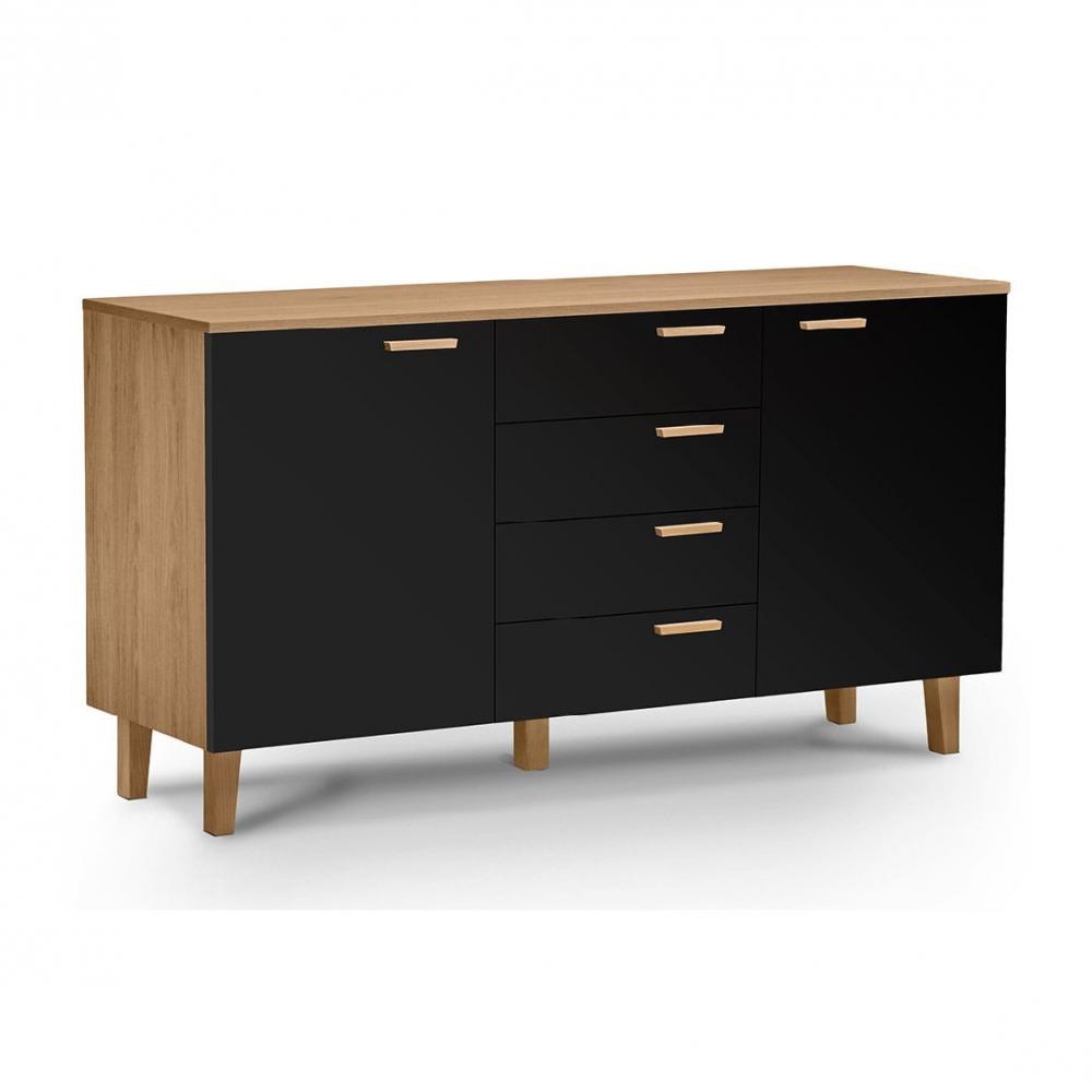 Buffet bas FREDO anthracite
chêne naturel 2 portes et 4 tiroirs