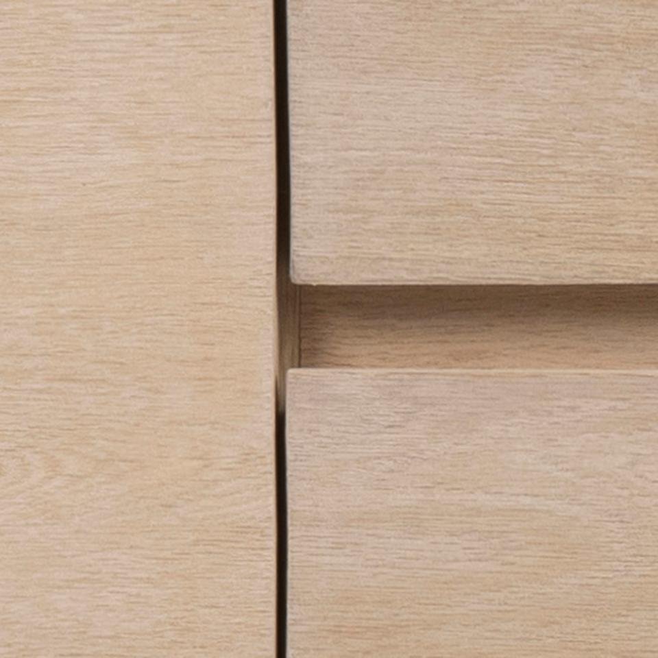 Buffet bas design NORA 2 portes 3 tiroirs Bois naturel