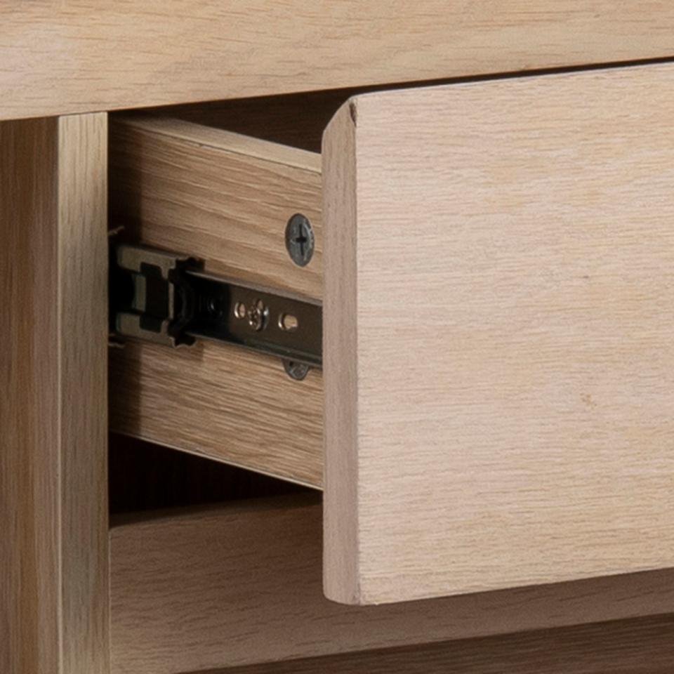 Buffet bas design NORA 2 portes 3 tiroirs Bois naturel