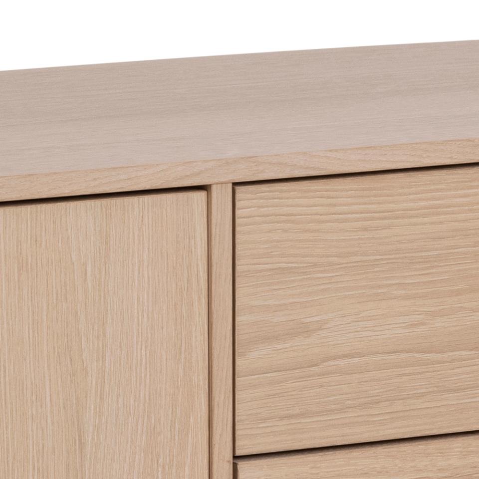 Buffet design MARTIN 2 portes 3 tiroirs Bois naturel