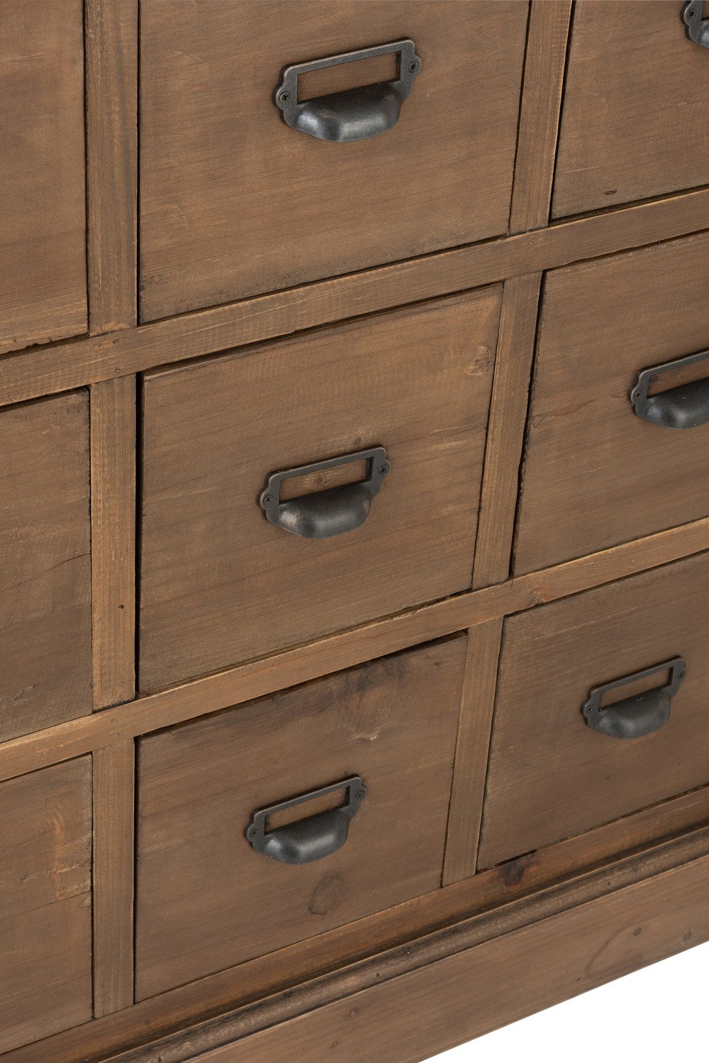 Buffet bas SOMA 18 tiroirs Bois massif vintage