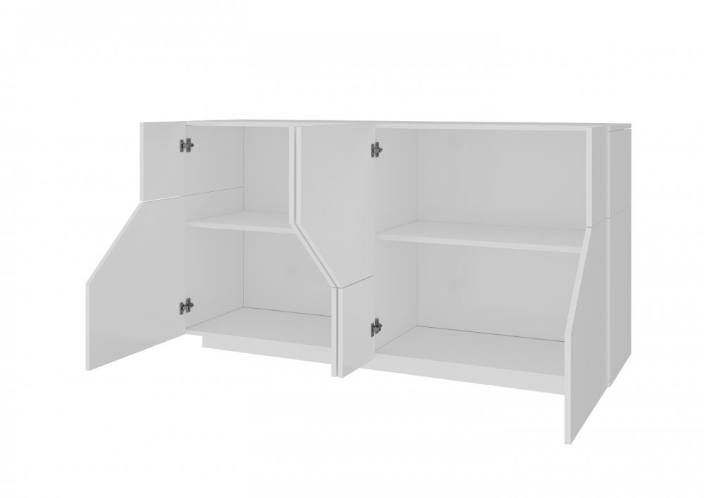 Buffet bas NALIE
blanc laqué brillant 4 portes, largeur 159 cm
