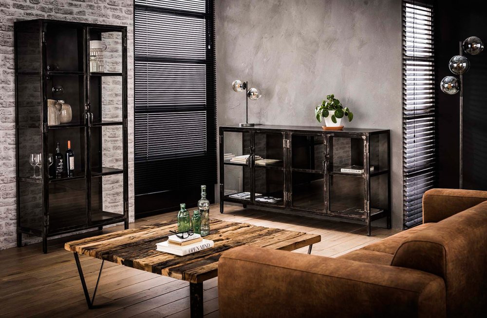 Buffet RIFT metal 4 portes industriel