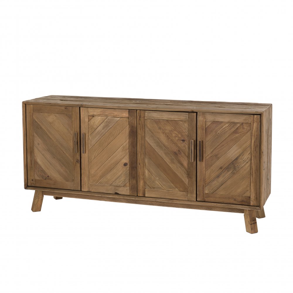 Buffet 4 portes SANDY Scandinave  en bois Pin recyclé