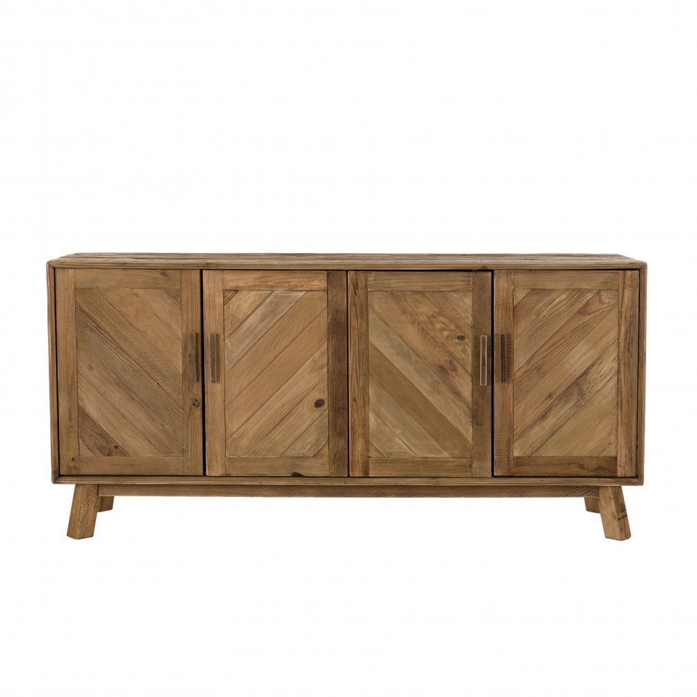Buffet 4 portes SANDY Scandinave  en bois Pin recyclé