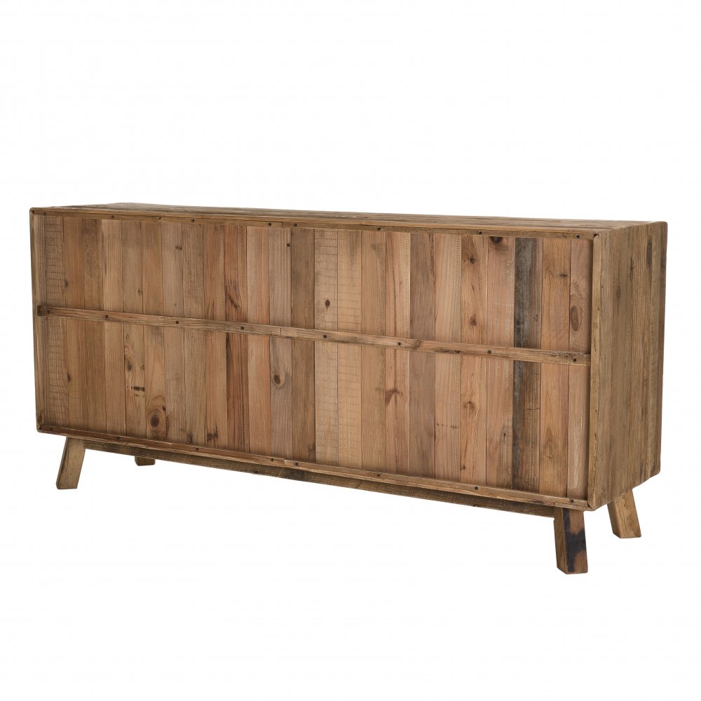 Buffet 4 portes SANDY Scandinave  en bois Pin recyclé