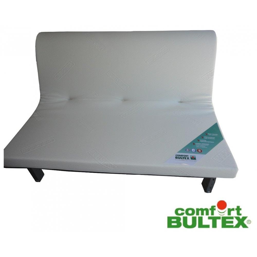 Canapé BZ convertible LOU bleu marine 140*200cm matelas confort BULTEX inclus
