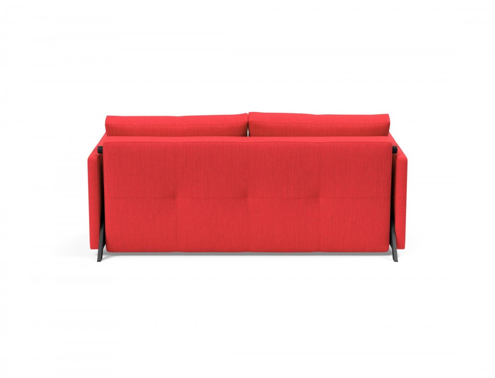 INNOVATION LIVING  Canapé design CUBED 02 ARMS convertible lit 200x160 cm tissu Elegance Red