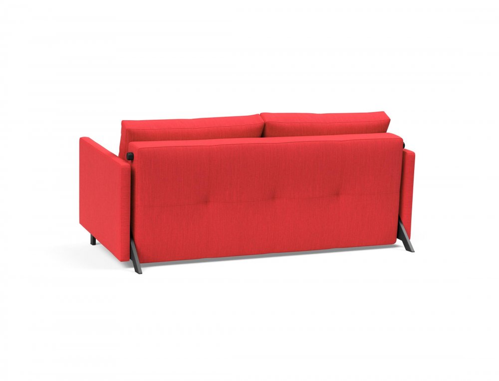 INNOVATION LIVING  Canapé design CUBED 02 ARMS convertible lit 200x160 cm tissu Elegance Red