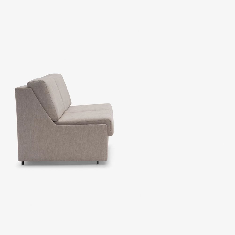 Canapé convertible express 140 cm MOON métal matelas 15 cm accoudoirs fins