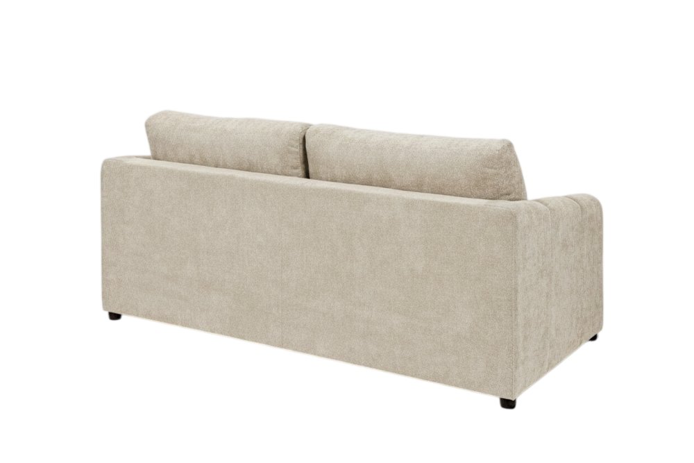 Canapé convertible express 140 métal NEVADA dossier moelleux matelas 14cm tissu Altro crème