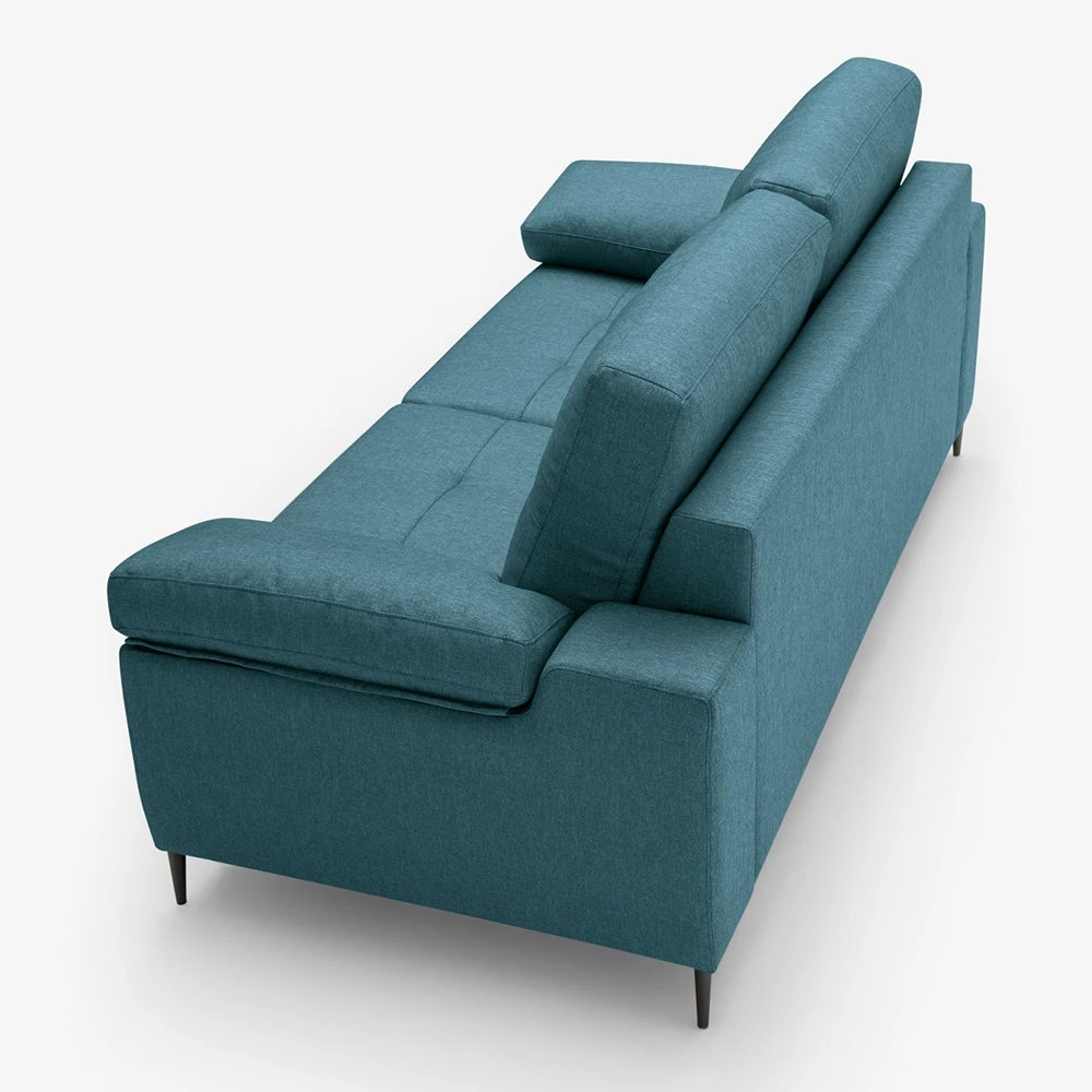 Canapé convertible express 140 cm SALOME métal matelas 14 cm accoudoirs larges