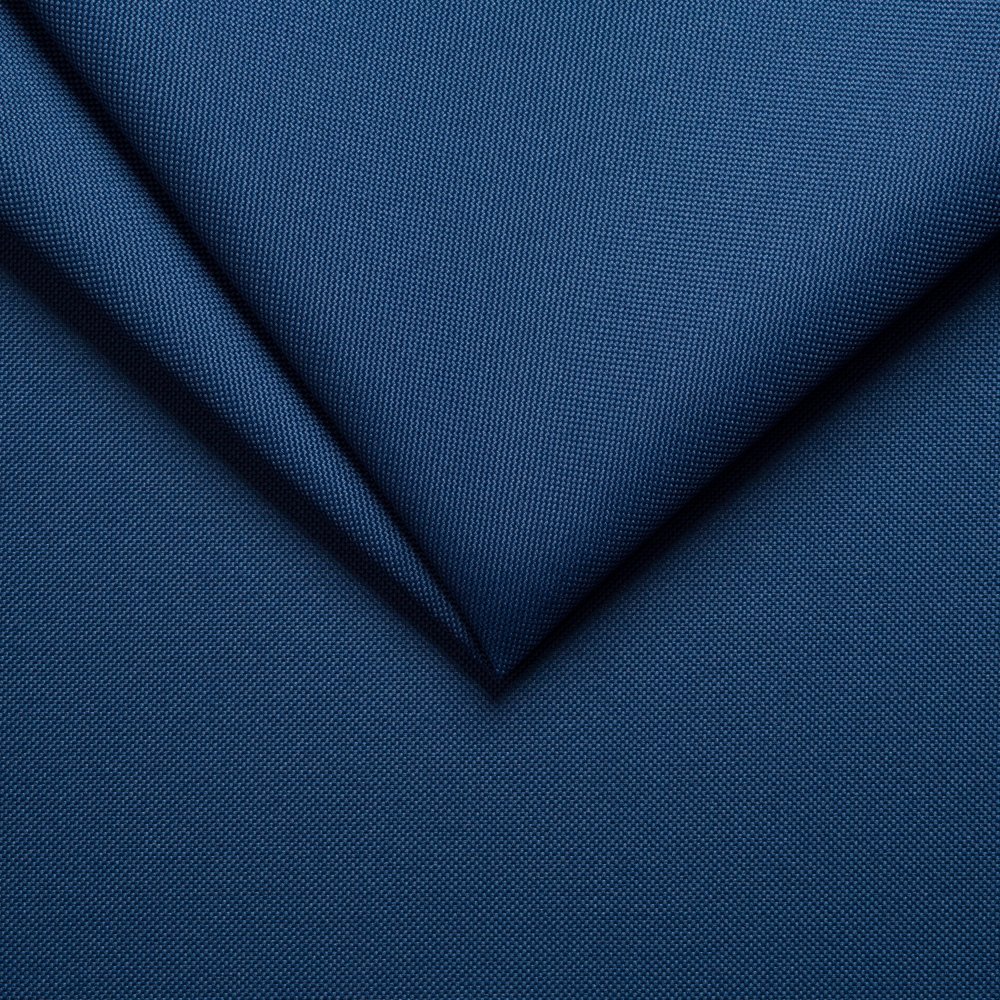 Canapé convertible ALPHA ouverture EXPRESS couchage 140 cm dossier moelleux tissu bleu cobalt