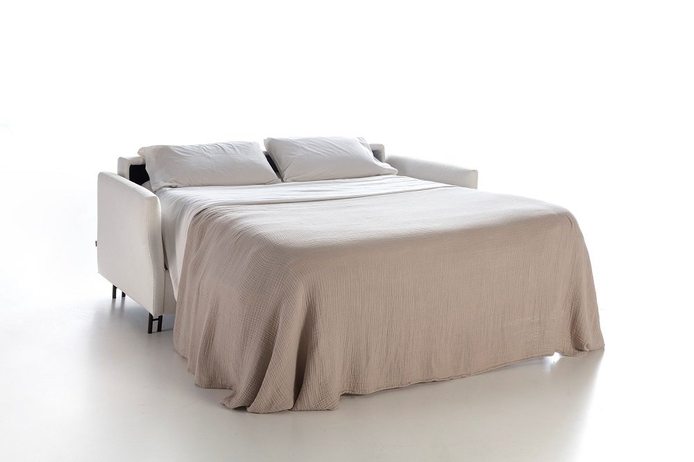 Canapé convertible EXPRESS CHOCOLAT 140 *190 cm dossier souple tissu personnalisable