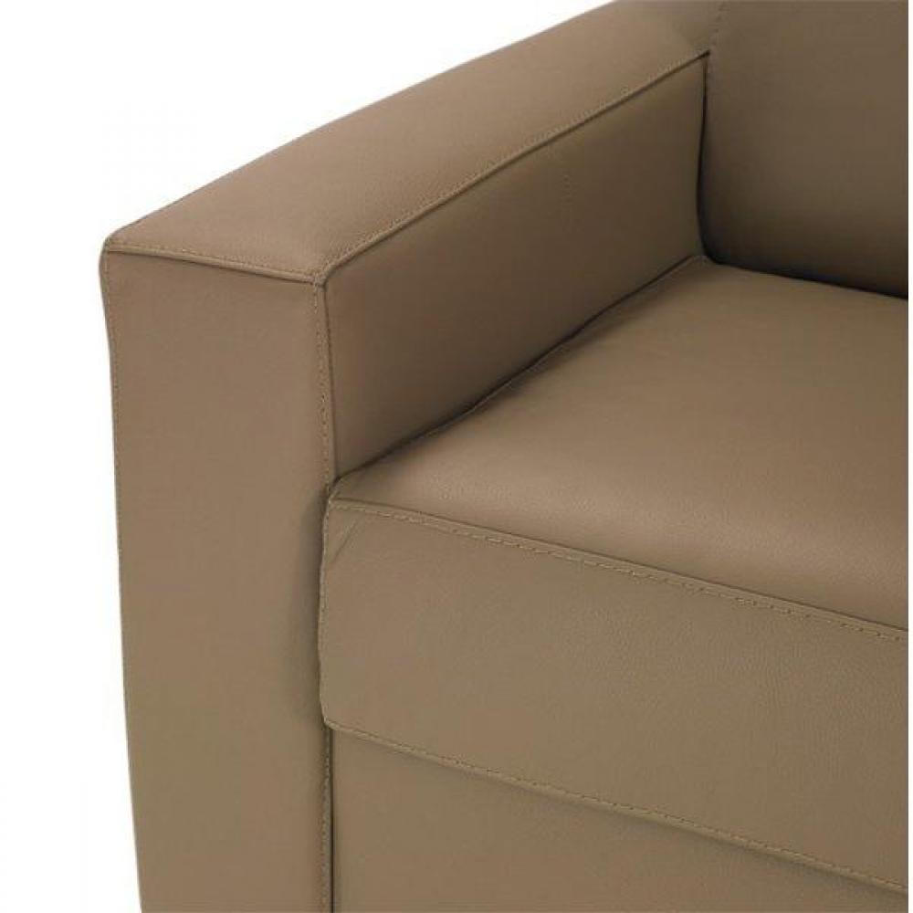 Canapé convertible EXPRESS 120cm DREAMER polyuréthane taupe,. matelas 16 cm