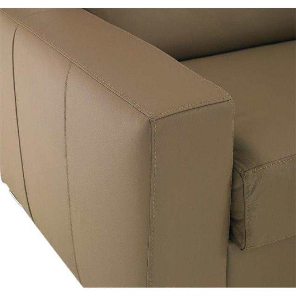 Canapé convertible EXPRESS 120cm DREAMER polyuréthane taupe,. matelas 16 cm