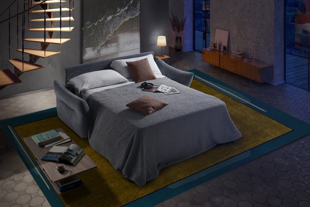 Canapé convertible express  FLORENCE couchage 140cm matelas Stella 20cm 