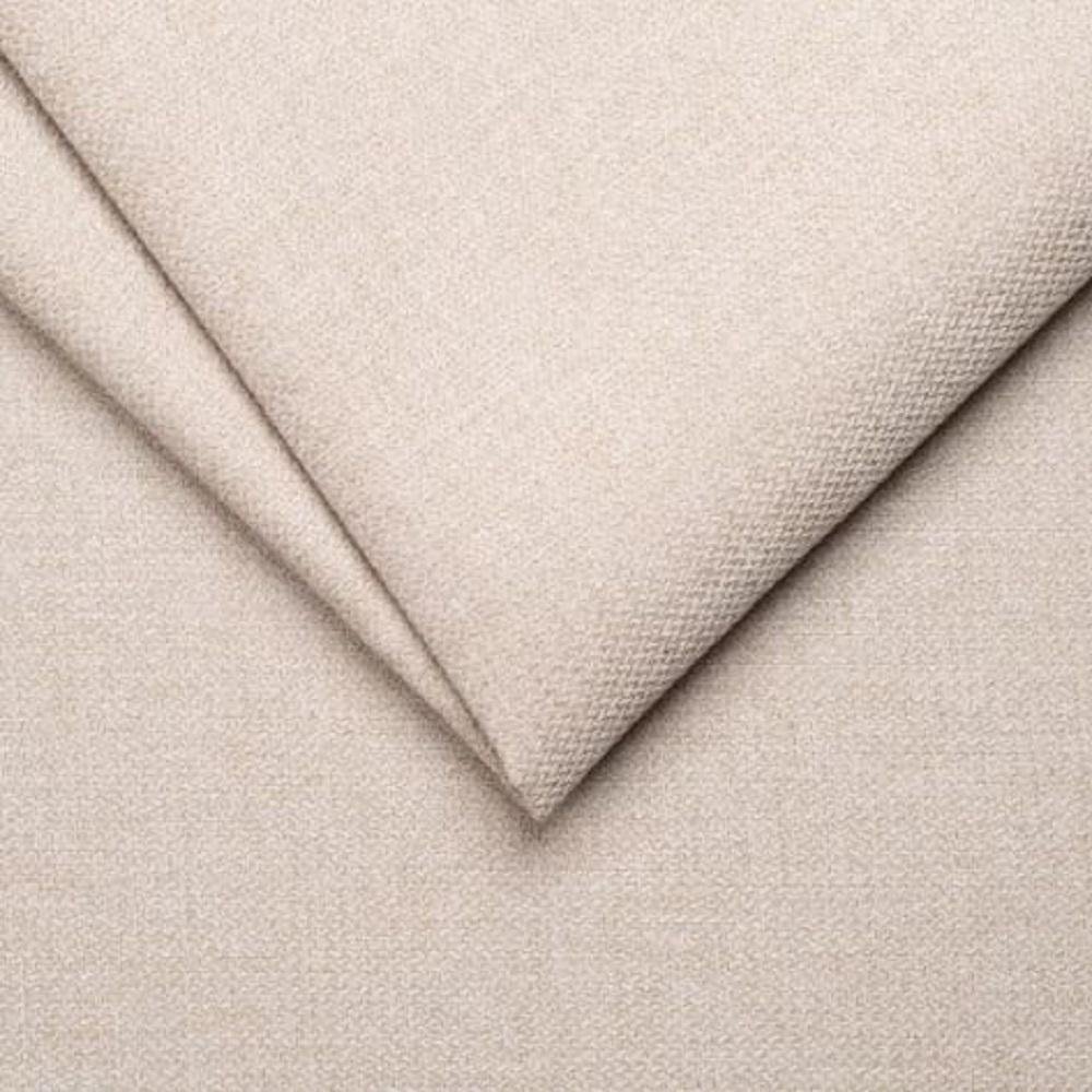 Canapé convertible EXPRESS GRANDIOSE matelas 22 cm sommier métal 140 cm tissu tweed twist crème 