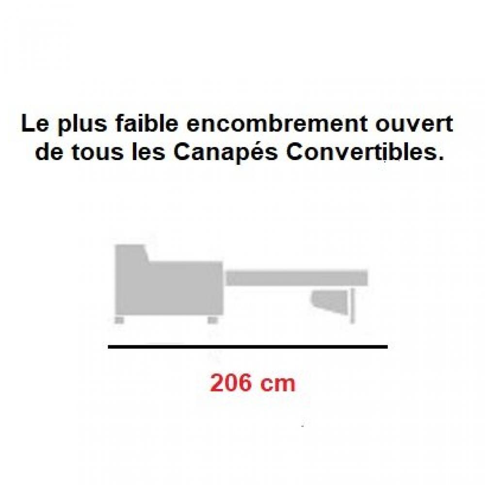 Canapé convertible express 160 HOLLY déhoussable matelas 18 cm accoudoirs larges