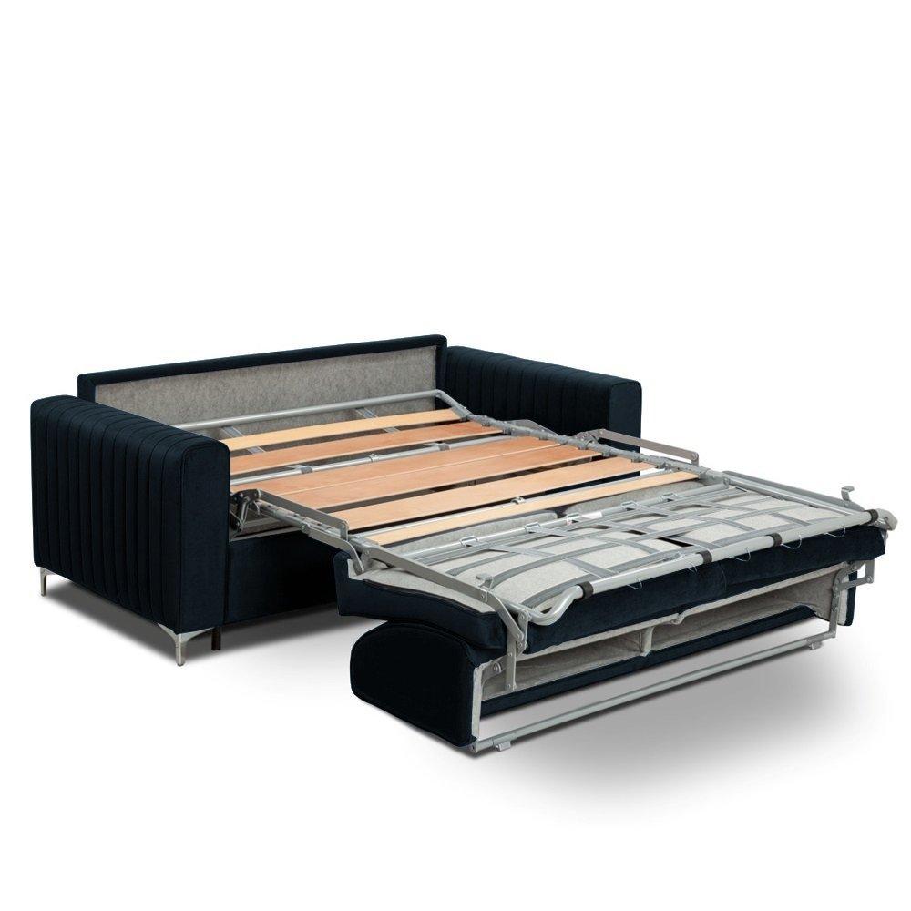 Canapé convertible express PRINCE matelas 160cm sommier lattes tête de lit intégrée matelas 16 cm