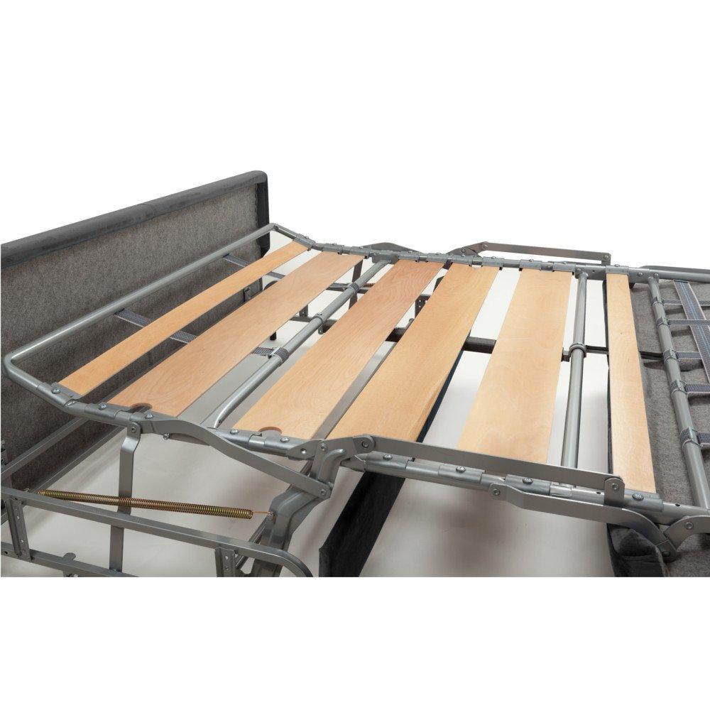 Canapé convertible express PRINCE matelas 160cm sommier lattes tête de lit intégrée matelas 16 cm