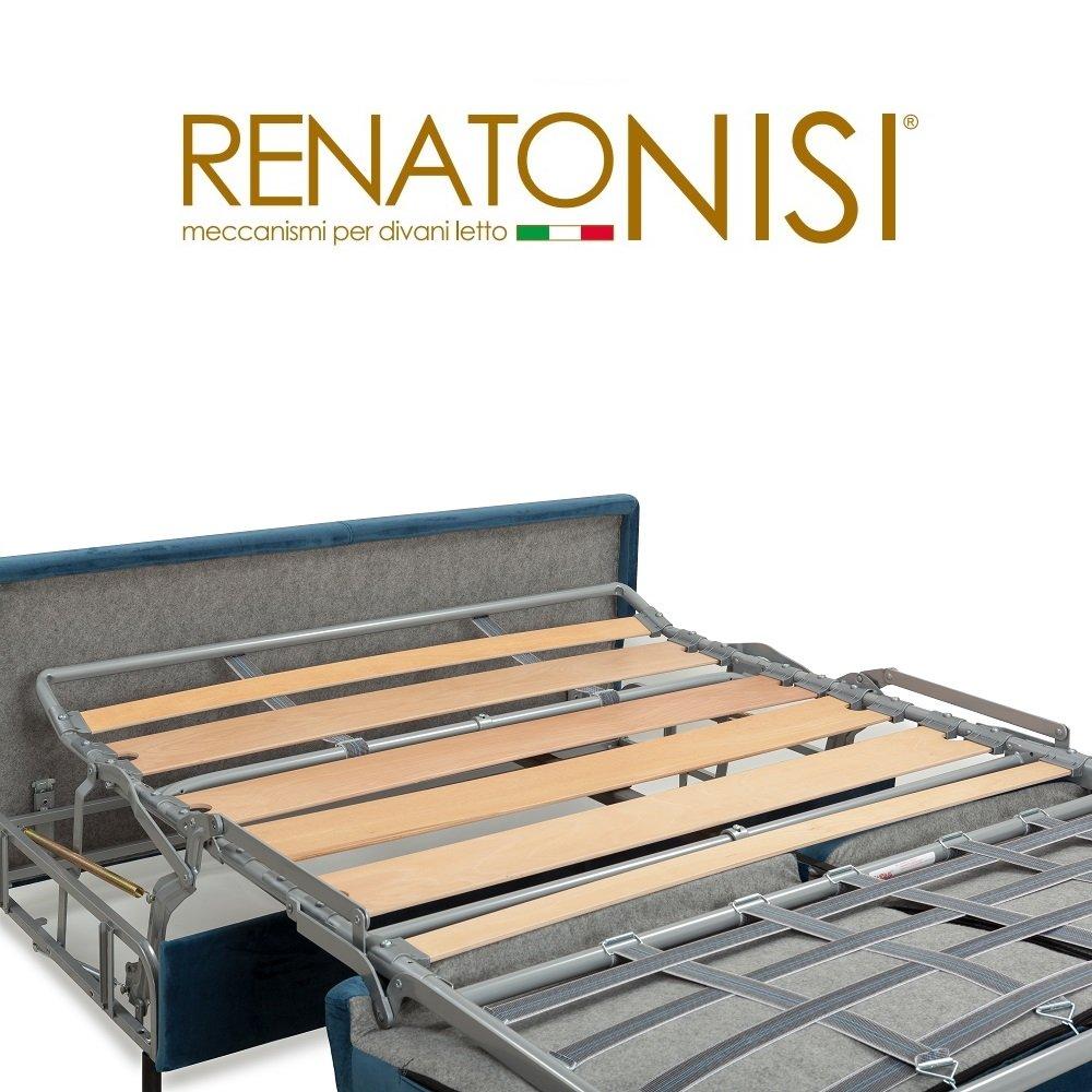 Canapé convertible express PRINCE matelas 160cm sommier lattes tête de lit intégrée matelas 16 cm