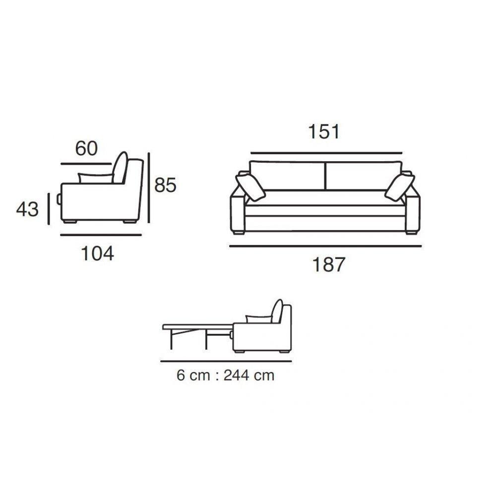 Canapé lit convertible MANHATTAN Matelas BULTEX 133*183*6 cm Sommier lattes Ouverture EXPRESS Home Spirit