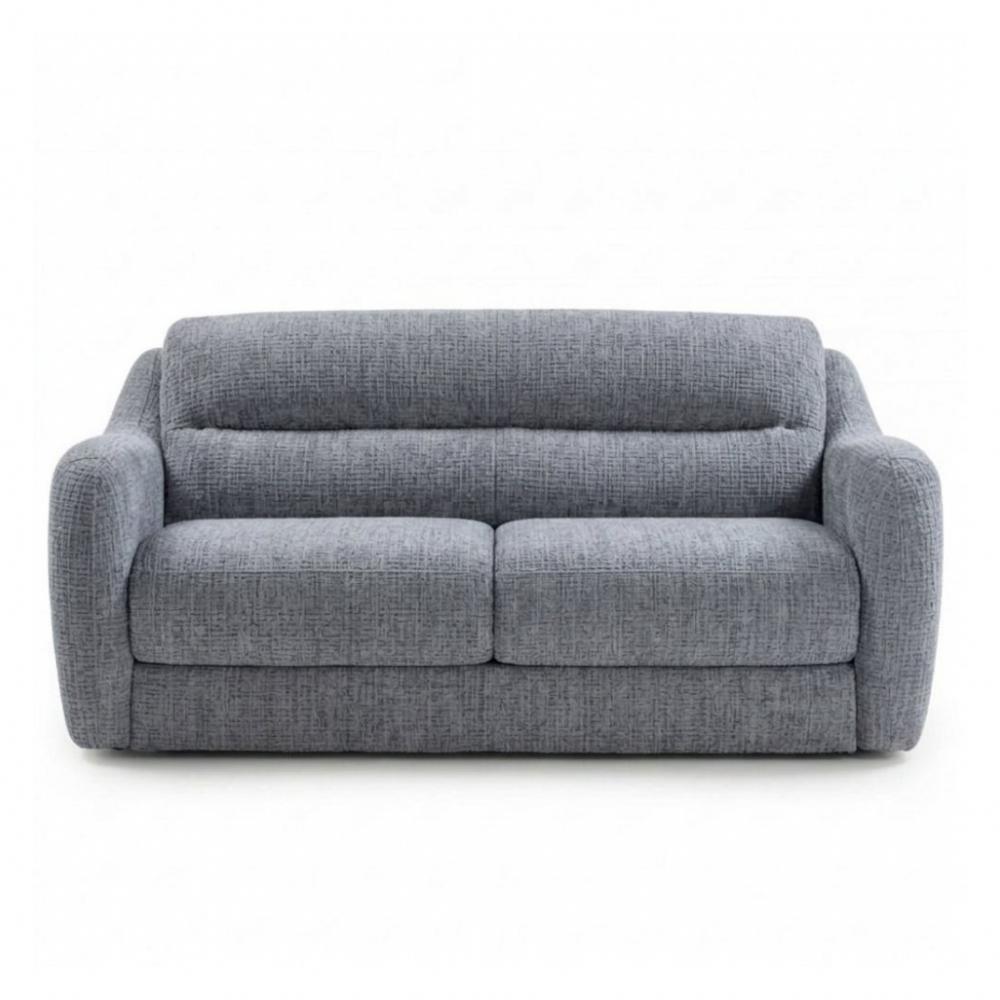 Canapé convertible express  PAGODA couchage 140 cm matelas 20 cm tissu Mid West gris