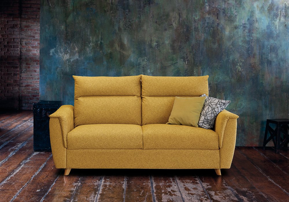 Canapé convertible express 140 PATRICIA déhoussable dossier moelleux matelas 16 cm 